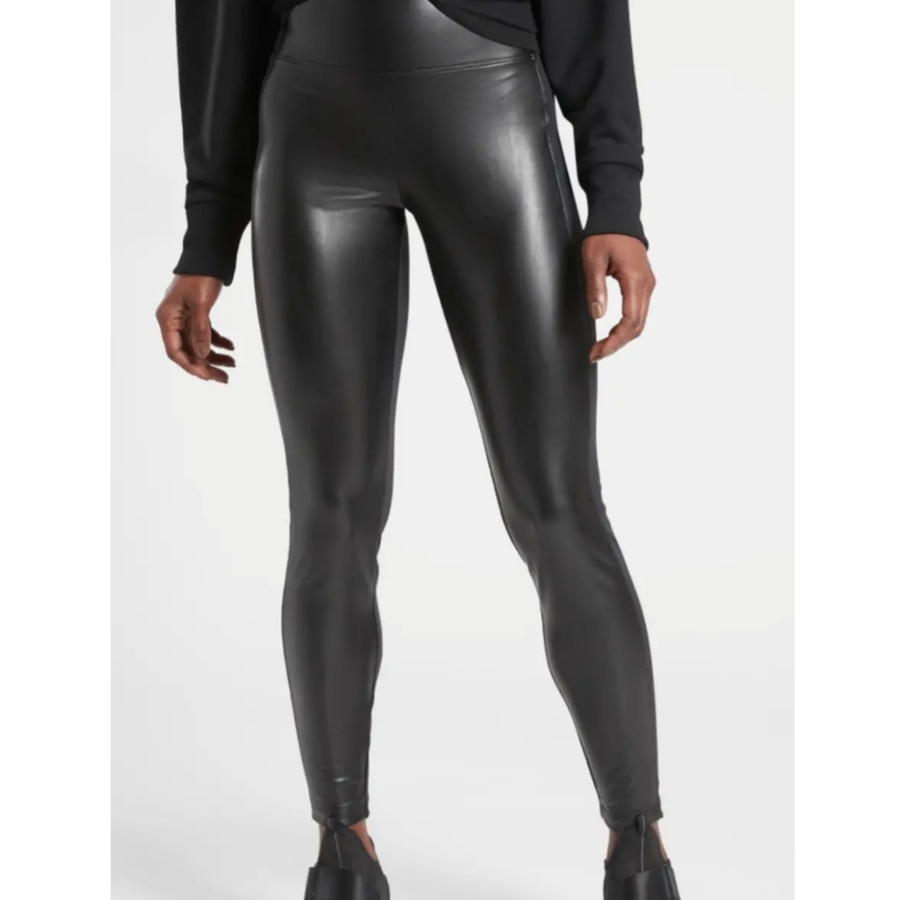 NWT Athleta Delancey Shine Tights in Black Size Large | Athleta